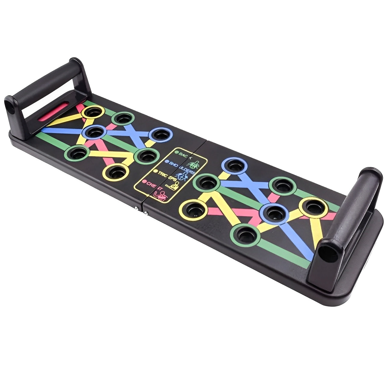 Multifunctioneel Kleurcode Push-Up Board – 4-in-1 Opvouwbaar Fitnesssysteem - Soreho