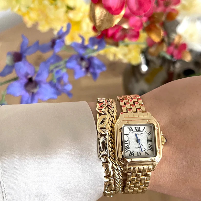 Jacques Horloge 14K Gold Plated - LET OP - Tijdelijk beschikbaar: OP = OP! - Soreho