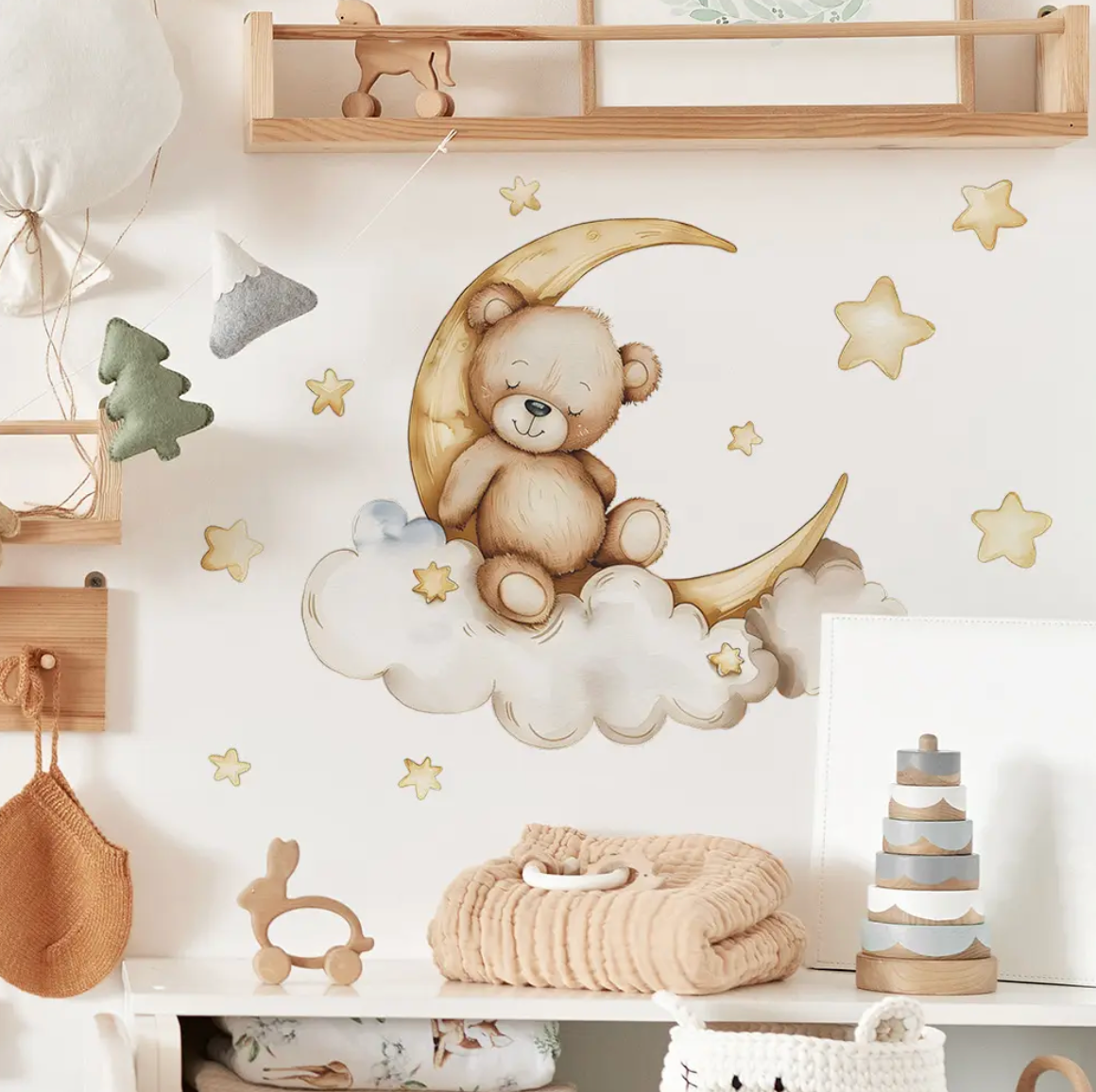 Droomvriendje op de Maan – Muursticker - Soreho