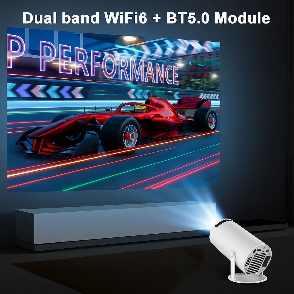 MAGCUBIC Mini Projector – 180° Draaibare Beamer met Flexibele Projectie voor Wand & Plafond | HD Beeldkwaliteit - Soreho