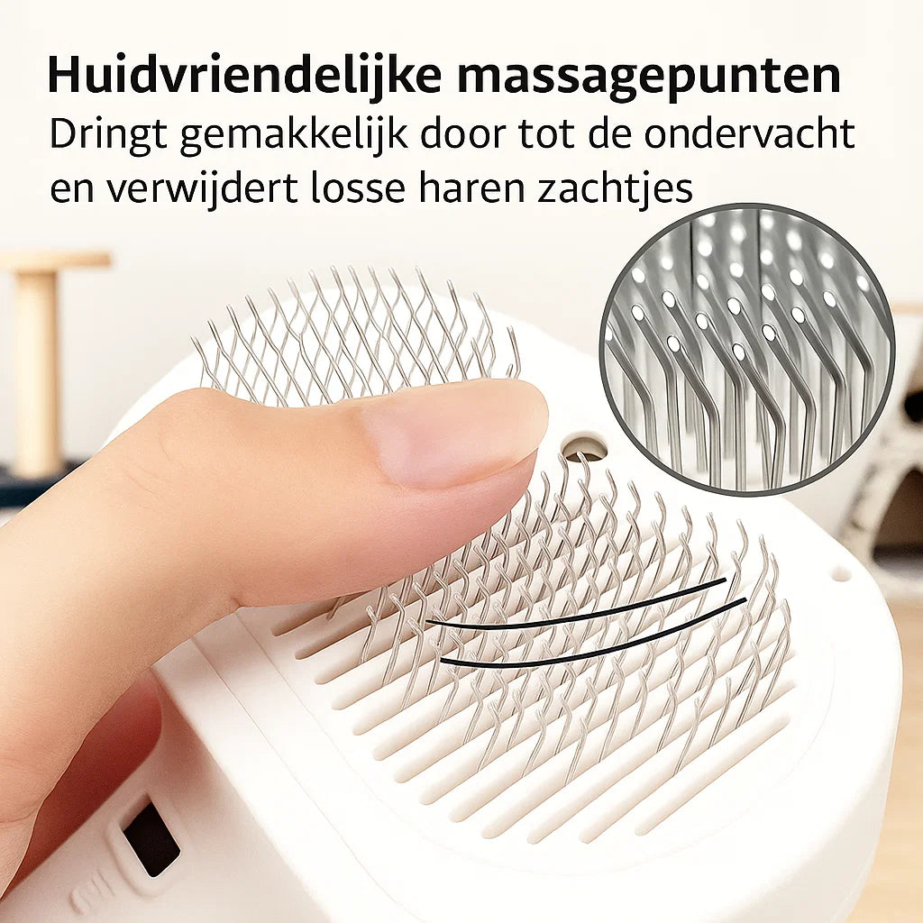 FluffyCare – Luxe Verzorgingsborstel voor Huisdieren - Soreho